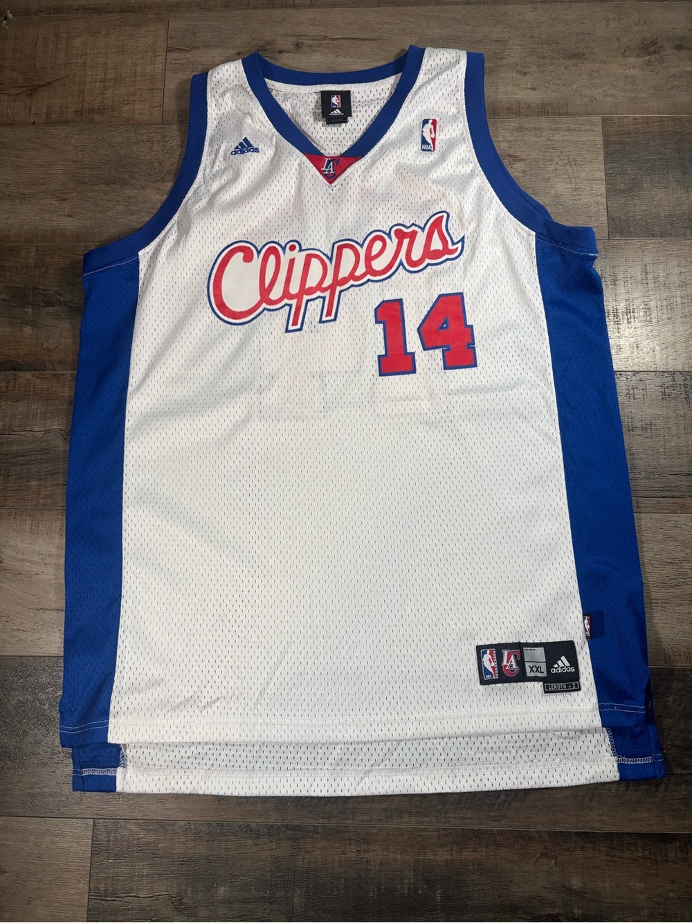 adidas Los Angeles Clippers White & Blue #14 Livingston Jersey